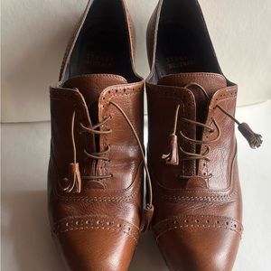 Stuart Weitzman, platform, leather oxfords.